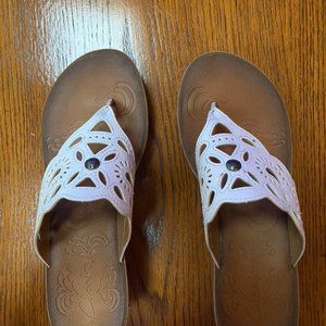 Women's Clarks Mimmey Anne White Cork Wedges